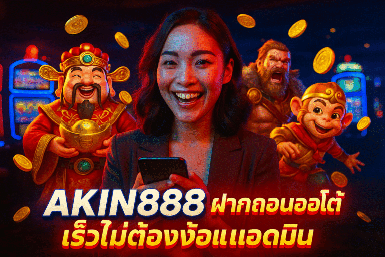 AKIN888 ฝากถอนออโต้ เร็วไม่ต้องง้อแอดมิน
